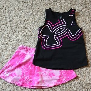 Under Armour Black and Pink Matching Tank Top Set